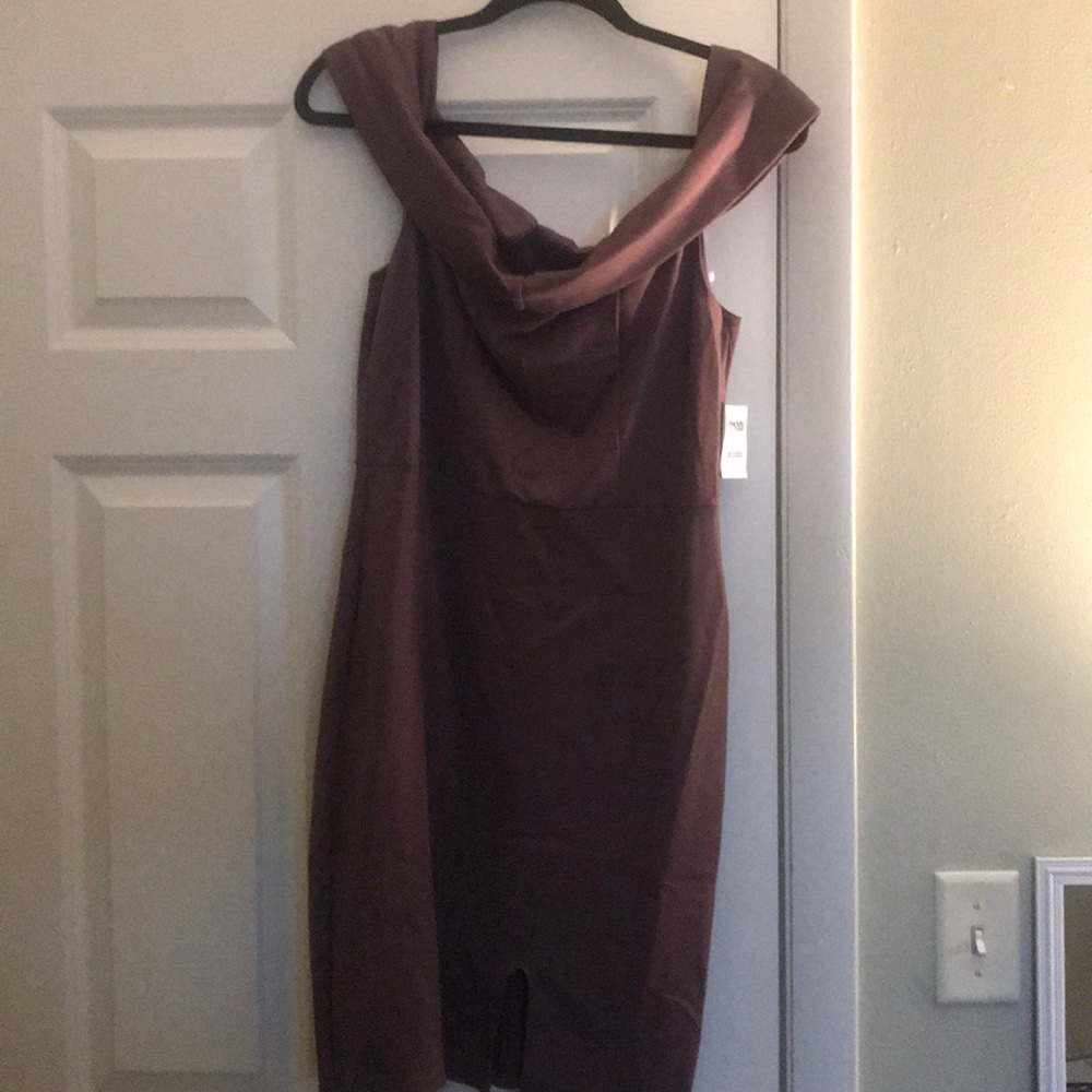 Off the shoulder purple dress